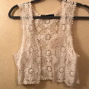 Zara basic collection lace top sz S🌸🌸